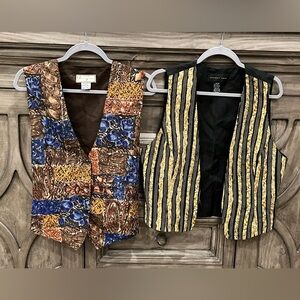 EUC Women’s Lot of 2 Vintage SPENSER JEREMY/AUGUST SILK 💯 Silk Vests (Large/14)